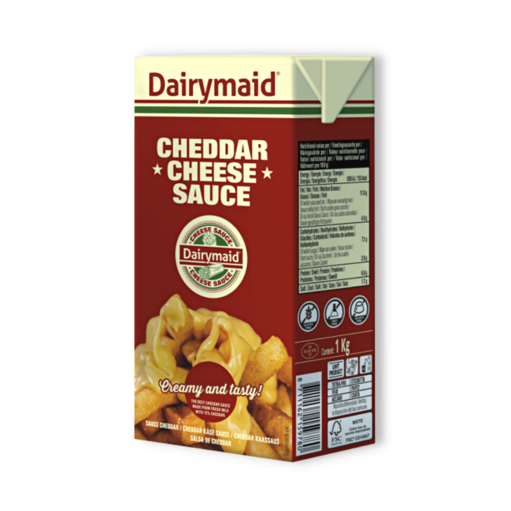 Natural Cheddar Sauce DAIRYMAID 1L Brick Premium Cheese
